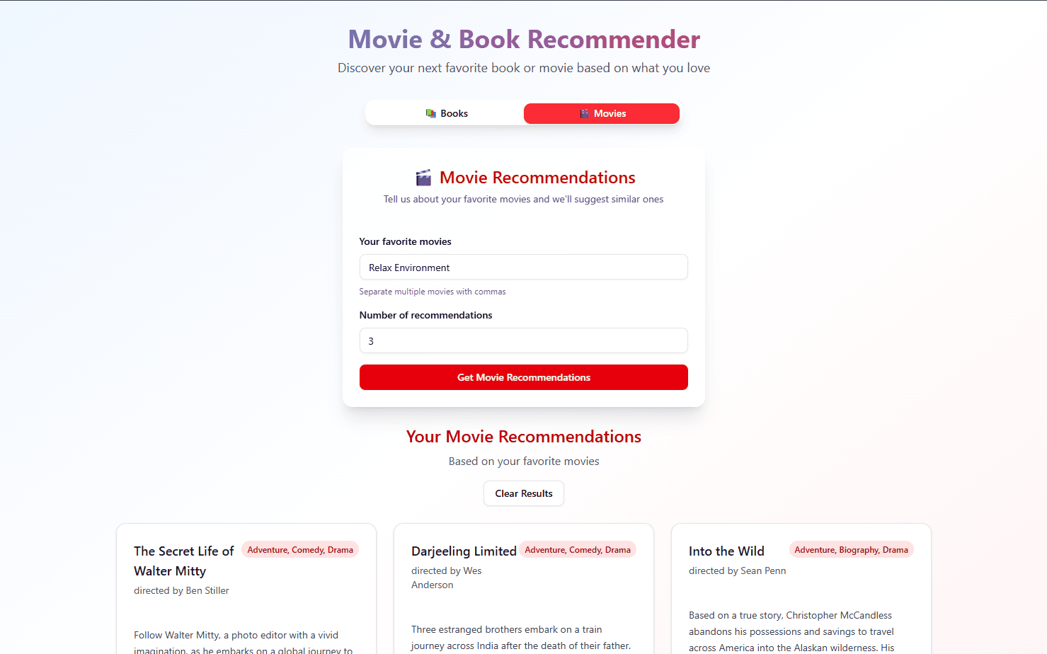 Movie & Book Recommender